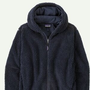 Patagonia Cozy Navy Fleece Jacket with Hood